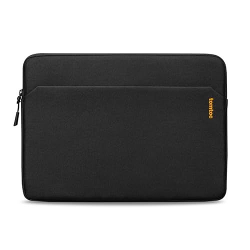 tomtoc Slim Laptop Sleeve Case for 13-inch 2026 New MacBook Air M5/A3449 M4/A3420 M3/A3113 M2/M1, Fits MacBook Neo A18 Pro, Water-Resistant Protective Carrying Case with Accessories Pocket - color: Black, size: 13-inch for Macbook Air/Pro