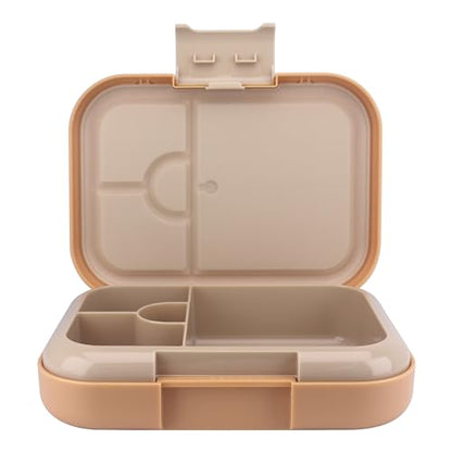 Bento Midi Lunch Box with carrying handle – 4 No-Mix Compartments | Microwave & Dishwasher Safe,Removable Tray | 900ML OZ (Pink Dark Powder) - color: Pink Dark Powder