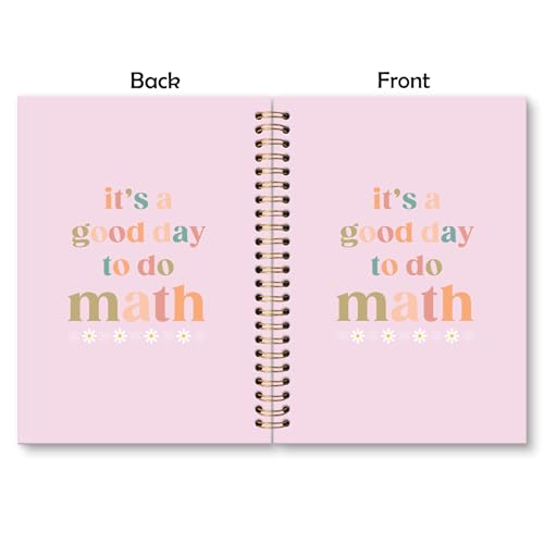 Boho Math Teacher Gift Spiral Notebook Journal, It's a Good Day to Do Math Pink Journal for Notes Planning, Preppy Gift for Teachers Coworkers Students, 5.5 x 8.3 Inch - color: Math teacher