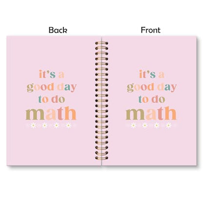 Boho Math Teacher Gift Spiral Notebook Journal, It's a Good Day to Do Math Pink Journal for Notes Planning, Preppy Gift for Teachers Coworkers Students, 5.5 x 8.3 Inch - color: Math teacher