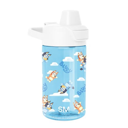Simple Modern Bluey Kids Tritan Plastic Summit Water Bottle | 12 oz BPA-Free Cup with Covered Leak Proof Straw Lid for Boys, Girls, Toddlers | Bluey Sky - color: Bluey: Sky, style: Covered Lid | 12oz