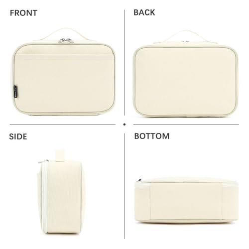 FlowFly Kids Lunch box Insulated Soft Bag Mini Cooler Back to School Thermal Meal Tote Kit for Girls, Boys, Beige - color: Beige