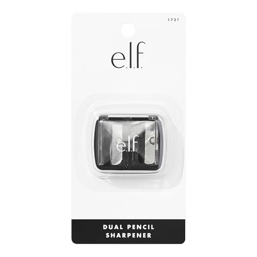e.l.f., Dual-Pencil Sharpener, Convenient, Essential Tool, Sharpens, Easy To Clean, Travel-Friendly, Compact, Includes Bonus Small Sharpener - size: 1 Count (Pack of 1)