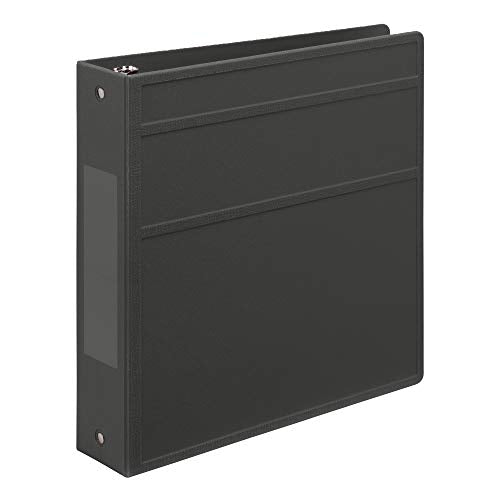 Carstens 2-Inch Heavy Duty 3-Ring Binder - Side Opening, Charcoal Gray, Durable Plastic, Precision No-Gap Rings, Waterproof Covers, No Pockets, Holds 300 Letter Sheets, BPA-Free, Made in USA (5821-3R) - color: Charcoal Gray, size: Individual