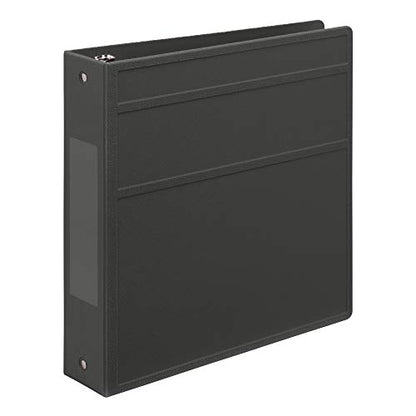 Carstens 2-Inch Heavy Duty 3-Ring Binder - Side Opening, Charcoal Gray, Durable Plastic, Precision No-Gap Rings, Waterproof Covers, No Pockets, Holds 300 Letter Sheets, BPA-Free, Made in USA (5821-3R) - color: Charcoal Gray, size: Individual