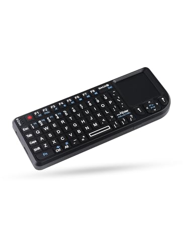 125 Mini Keyboard with Touchpad, 69 Keys USB Keyboard, Portable, Wireless Bluetooth, 3-in-1 Multifunction-100-RF for PC/Tablets/TV//Smartphones