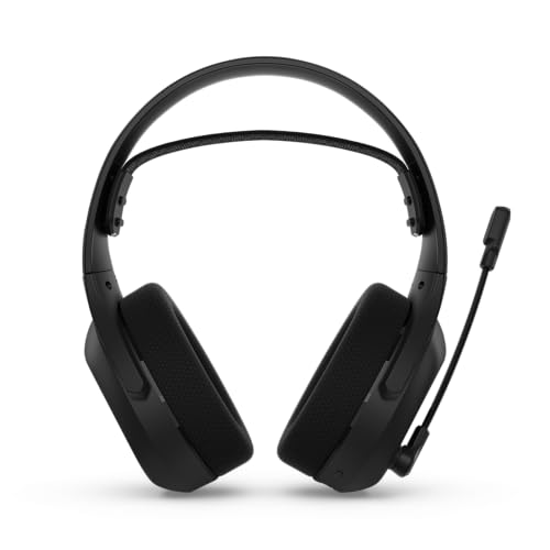Lenovo Legion H410 Wireless Gaming Headset, Bluetooth or 2.4 GHz USB-A Connection, Lightweight (304 Grams), Adjustable Headband, Flip to Mute Mic, Black