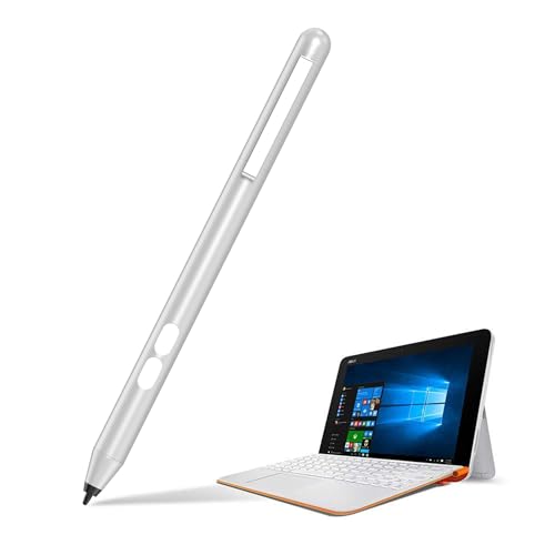 Stylus Pen for ASUS Touchscreen 300Day Battery 1024 Pressure Palm Rejection | Active Digital Pen for ASUS ZenBook/Vivobook/Transformer/ROG/ExpertBook with Ultra-Fine Tip for Precision Drawing and Writing - color: Platinum