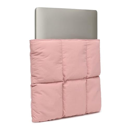 KAYOND Puffy Laptop Sleeve 15inch 16 inch, Pillow Shape Laptop Sleeve, Compatible MacBook Air 15 in M4 2025 & MacBook Pro 16 in M4 2024,Pink - color: Pink, size: For 15"-16" MBA/MAP M4 M3 M2 M1