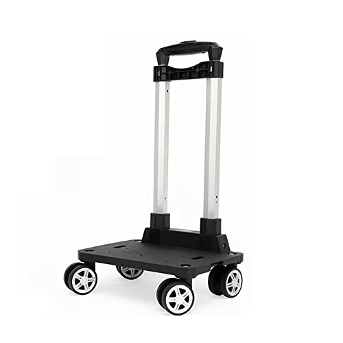 Backpack Trolley - 4 Wheels Folding Compact Lightweight Luggage Cart, Travel Trolley for Bags/Lunch Backpack/Golf Bag (4 Wheels) - color: 4 Wheels