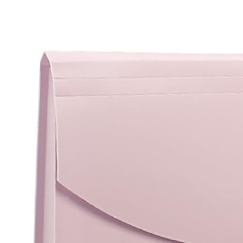 Generic 13 Pockets Expanding File Folder Document Organizer Accordion Folder Plastic with Buckle Design for VAT Invoices Receipts Storage (Pink) - color: Pink