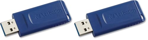 Verbatim 8GB Retractable USB 2.0 Flash Thumb Drive with Microban Antimicrobial Product Protection – Five Pack Blue (Pack of 2) - size: 8 GB-10 Pack