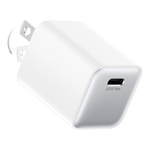 wegear 30W Compact Wall Charger, USB C Charger Block with GaN III Tech, PD3.0 PPS QC4.0 Fast Charging Foldable Power Adapter for iPhone 17 16 15, Galaxy, Pixel, iPad, AirPods (White, 1 Pack) - color: White, size: 1 Pack