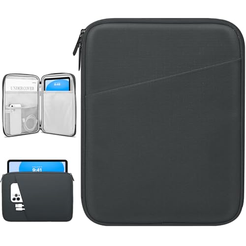 Dadanism 9-11 Inch Tablet Sleeve Bag Carrying Case, Black & Gray | Fits iPad (A16) 11th Gen 11", iPad 10th Gen 10.9" Air 5/4, iPad Air M4/Pro 11", iPad 9/8/7th 10.2", Galaxy Tab A11+ Plus 11" - color: Black & Gray, size: 9-11 inch