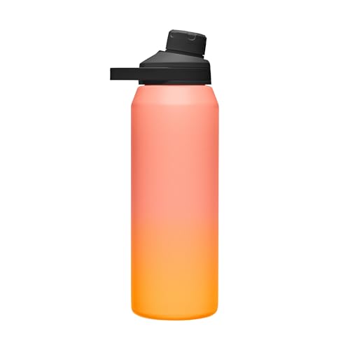 CamelBak Chute Mag Vacuum Insulated Stainless Steel Water Bottle, Magnetic Leak‑Resistant Cap for Everyday Hydration - color: Melon Fade, size: 32 Ounces