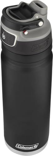 Coleman Autoseal FreeFlow Stainless Steel Water Bottle,Black,24oz,(Pack of 6) - color: Black, size: 24oz (Pack of 6)