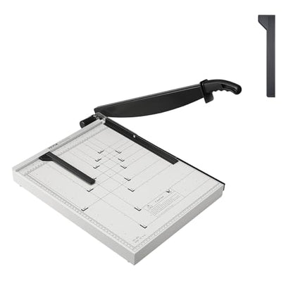 VEVOR Paper Cutter, 18 in Cut Length Guillotine Trimmer, 15-Sheet Capacity, Heavy-Duty Paper Cutter with Security Guard Rail/Blade Lock, Paper Trimmer for Cardstock, Cardboard, Home, Office & School