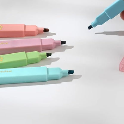 GZBABY Cute Cat Paw Highlighters 12 Pcs, Eye Protector Highlighter with Chisel Tip, 6 Colors