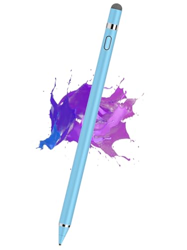 Stylus Pen for Touchscreen, Kenkor Rechargeable Digital Fine Point Active Tablet Pencil, Stylus Pen for iPhone/Switch/Android/Apple iPad Pro/Air/Mini/Samsung/Cellphone/Tablet Drawing & Writing - Blue - color: Blue