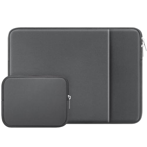 RAINYEAR 11-11.6 Inch Laptop Sleeve Case Soft Cover with Front Pocket & Accessories Pouch,Compatible with MacBook Neo A18 11.6 MacBook Air for 11" Notebook Tablet Chromebook(Gray) - color: Gray, size: 11"-11.6"