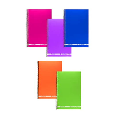 Top Flight Boss Poly Cover 3-Subject Wirebound Notebook, 108 Sheets, College Rule, 9.5 x 6 Inches, 1 Notebook, Cover Color May Vary (43002) (Pack of 12) - size: (Pack of 12)