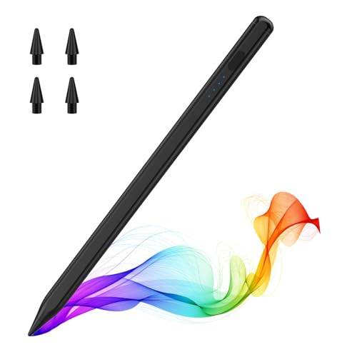 MoKo Pencil for iPad (A16) 11th 10th Gen, Stylus Pen for 2018-2026 Apple iPad 11/10/9/8/7/6/A16, Mini 7/6/5, Air M3/M2 11"/13"/5/4/3, Pro M4 13"/12.9"/11" Tilt Sensitivity, USB-C Fast Charging,Black - color: Black