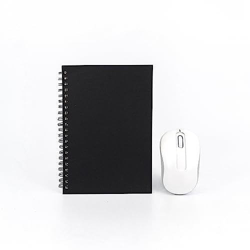 Ykimok 2 Pack College Ruled Notebook, Soft Black Cover Spiral Notebook, Memo Notepad Sketchbook, Students Office Business Diary Spiral Book Journal,100 Pages, 50 Sheets, 7.5x 5.1 Inches
