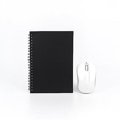 Ykimok 2 Pack College Ruled Notebook, Soft Black Cover Spiral Notebook, Memo Notepad Sketchbook, Students Office Business Diary Spiral Book Journal,100 Pages, 50 Sheets, 7.5x 5.1 Inches