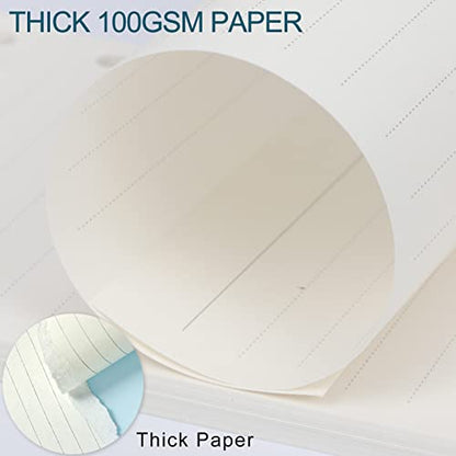 A5 Refill Paper, [3 Pack] Toplive 100GSM Thick Refillable 6 Hole Filler Inserts - 135 Sheets (270 Pages) for 6 Ring Binder Journal Notebook, Lined - style: 3Pack Lined Paper