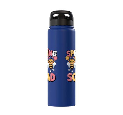 Spelling Squad Teacher Student Coach Classroom Stainless Steel Insulated Water Bottle - color: Royal Blue