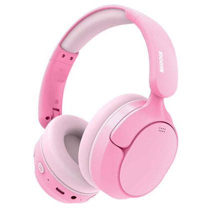 MIDOLA Kids Bluetooth Headphones Active Noise Cancelling,68H Play Time,Lightweight Wireless Foldable Over-Ear Headphone for Kid Toddler,Volume Limited 85/94dB,Headsets with Built-in Mic Pink - color: Pink