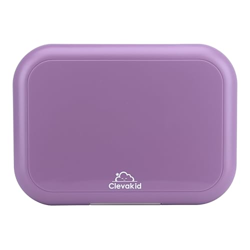 Bento Midi Lunch Box with carrying handle – 4 No-Mix Compartments | Microwave & Dishwasher Safe,Removable Tray | 900ML OZ (Purple Dark Powder) - color: Purple Dark Powder