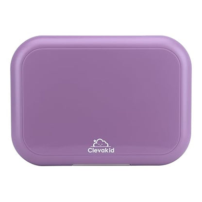 Bento Midi Lunch Box with carrying handle – 4 No-Mix Compartments | Microwave & Dishwasher Safe,Removable Tray | 900ML OZ (Purple Dark Powder) - color: Purple Dark Powder