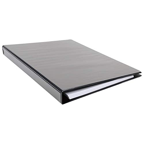17x11 Binder Vinyl Panel with Pockets Featuring a 1" Angle-D Ring Black