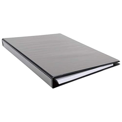 17x11 Binder Vinyl Panel with Pockets Featuring a 1" Angle-D Ring Black