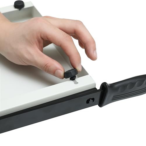 Precision Paper Cutter for A4/B5/A5/B6/B7, 10x13 inches, 70GSM Capacity, Metal Base - color: White