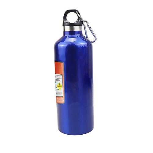 Thermoses Water Bottle Stainless Vacuum Cup 17oz Nitrogen Bottle Type Thermal Cold Insulation Reusable Sports Water Bottles Leak Proof Carabiner Included Easy to Carry Work Sports Outdoor Hiking(Blue) - color: Blue
