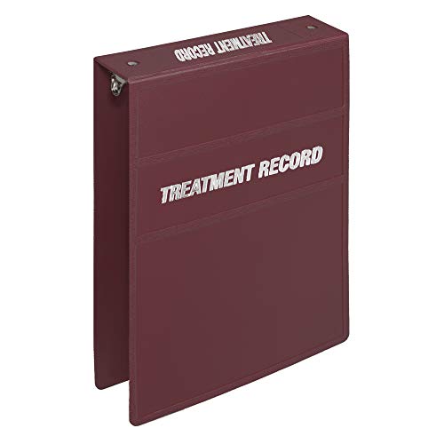 Carstens 2-Inch Heavy Duty Round Ring Binder for Treatment Administration Records – Top Opening, Wine, Durable Plastic, No-Gap Rings, No Pockets, Holds 300 US Letter Sheets, Made in USA, (1786-3R) - color: Burgundy, size: 2"