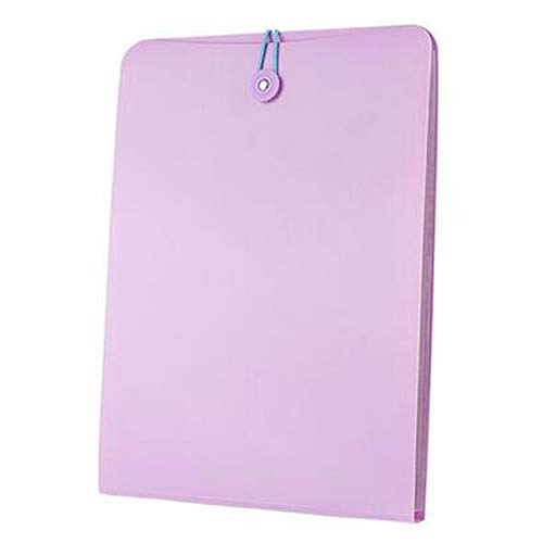 Vertical Expanding Accordion Folder with 7 Pockets Paperwork Organizer Document Wallet Briefcase Business File Organizer Bag A4 Letter Size Elastic Rope Closure Pink