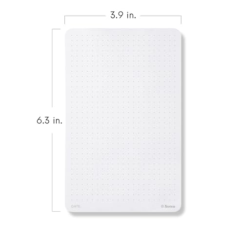 Notsu Dot Grid Small Desk Notepad 2 Pack | Minimalist Dotted Memo Note Pads with Premium Thick Paper, 3.9" x 6.3" - size: 3.9" x 6.3", style: Dot Grid