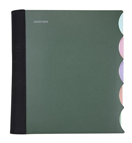 Mintra Office Durable PREMIUM Spiral Notebook (Green Olive, 5 Subject (8.5in x 11in)) - color: Green Olive, size: 5 Subject (8.5in x 11in)
