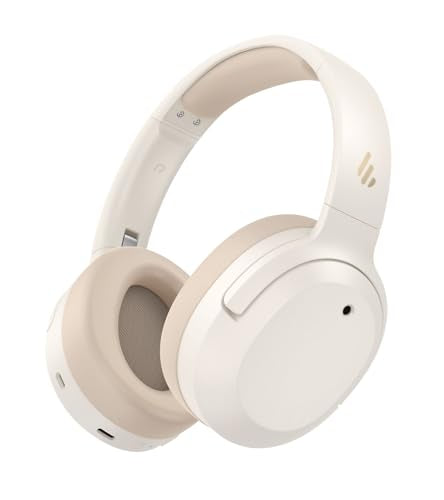 Edifier W820NB Plus Gen 2 Wireless Over-Ear Noise Cancelling Headphone, -49 dB ANC, LDAC Hi-Res Audio, 88H Playtime, Spatial Sound, Volume Guard, Bluetooth V6.1 & Multipoint, Fast Charge - Ivory - color: Ivory