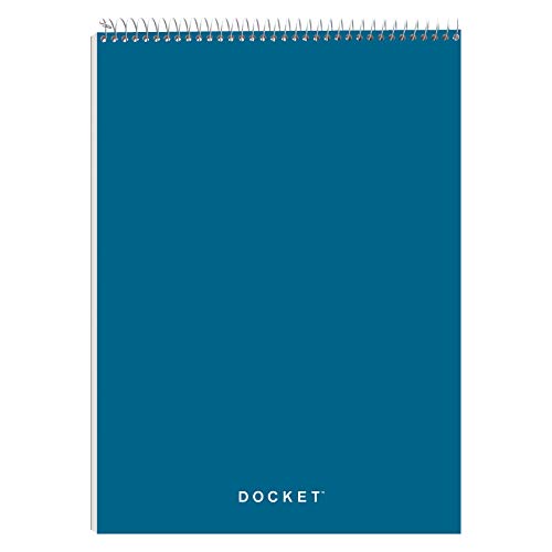 TOPS™ Docket™ Graph Pad, 8-1/2" x 11-3/4", Wire Bound, Graph Rule (4 x 4), Blue Covers, 70 Sheets, Pack of 18 - size: 70 (Pack of 18)