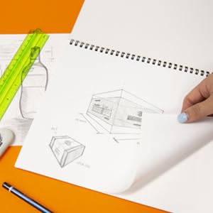 BAZIC Products Sketch Book, Side Bound, 8.5 x 11 in, 30 Sheets, 48-Case | 30-sheet spiral sketch book, smooth drawing paper for sketching, shading - color: 30 Sheets - 8.5"x11", size: 48-Pack