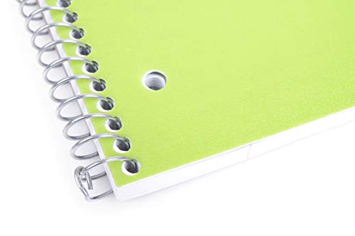 Mintra Office Durable Spiral Notebooks, 1 Subject, (Green, 4x4 Graph 1pk), 100 Sheets, Poly Pocket, Moisture Resistant Cover, School, Office, Business, Professional - color: Green, size: 4x4 Graph 1pk
