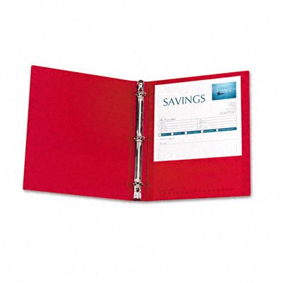 Avery Standard 3 Ring Binder, 1" Round Rings, 175-Sheet Capacity, 1.4 Inch Wide Spine, 1 Red Binder, Ideal for Lightweight Organization and Occasional Referencing (03310) - style: 1 Pack