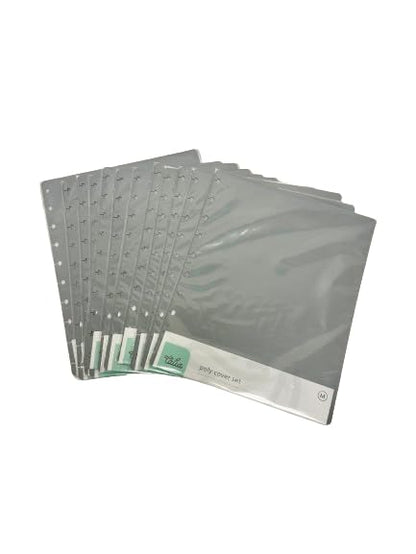 Talia Discbound Notebook - Cover and Disc Set (Cool Grey 12pk (no discs), Midsize Set) - color: Cool Grey 12pk (no discs), size: Midsize Set