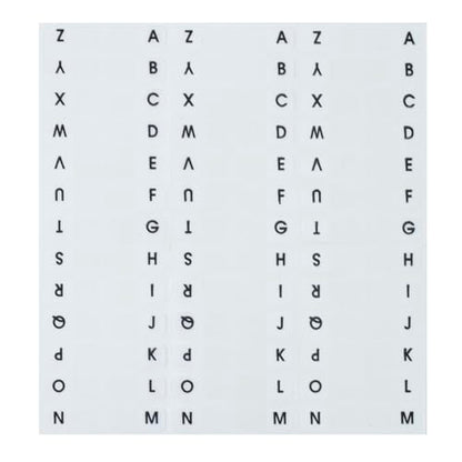 Redi-Tag Alphabetical Tabs, A - Z Pre-Printed Divider Tabs, Permanent Adhesive Index Labels,Divider Labels for School, Home and Office, 7/16" x 1", White, 104 Tabs Per Pack, (B31005)