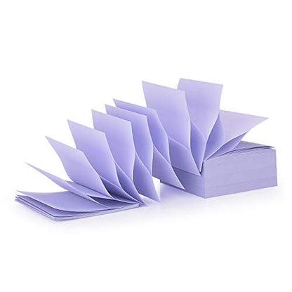 ZCZN 400 Sheets Pop-up Sticky Notes, 3 x 3 Inches, 4 Pads Bright Color Self-Stick Notes, 100 Sheets/Pad, Light Purple - color: Light Purple