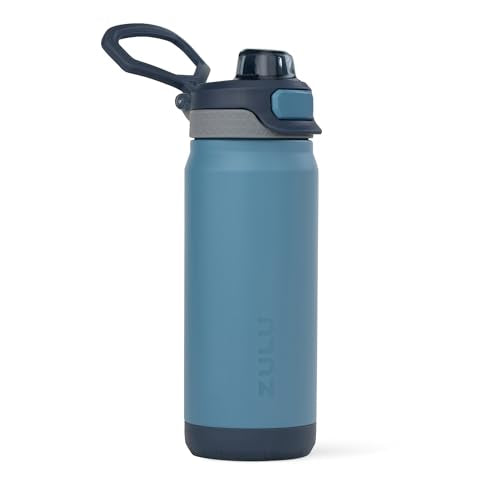 ZULU Powerfill Pro 18oz Kids Stainless Steel Water Bottle with Quick Fill Lid, Triple Wall Vacuum Insulated, Leak Proof Locking Lid, Sip & Chug, Reusable, BPA Free, Dishwasher Safe, Midnight Storm - color: Midnight Storm
